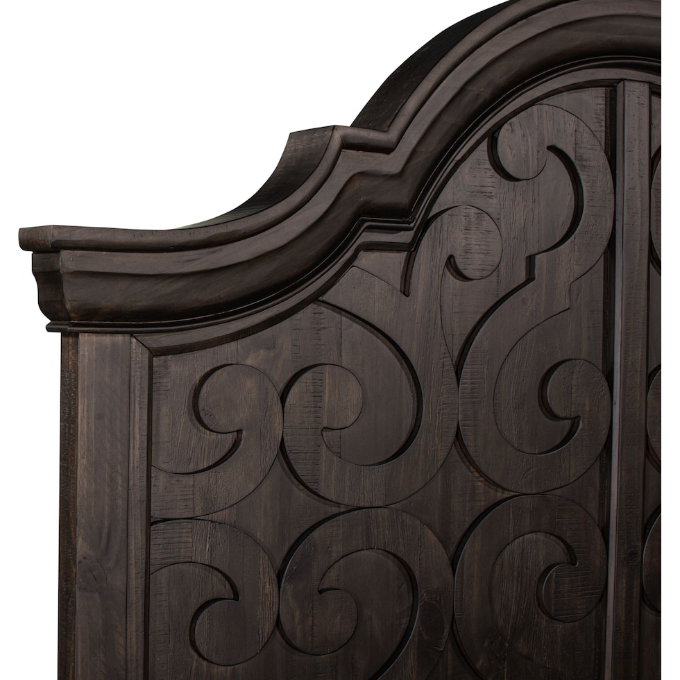 charthouse bedroom dark brown king storage bed   