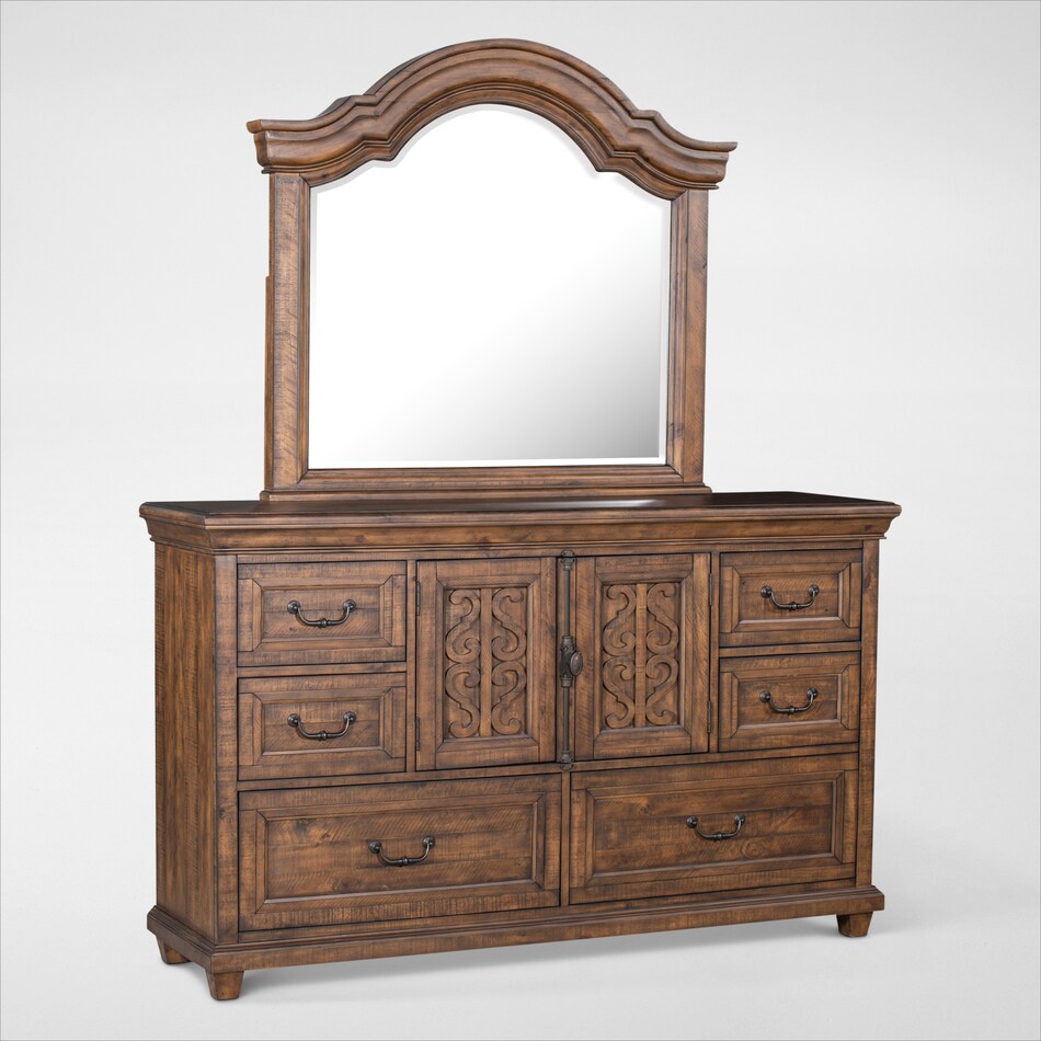 Charthouse 5Piece Panel Bedroom Set with Dresser and Mirror Value
