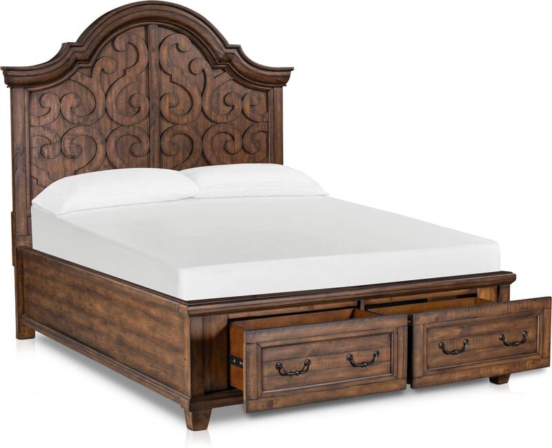 Charthouse 5Piece Queen Storage Bedroom Set with Dresser and Mirror