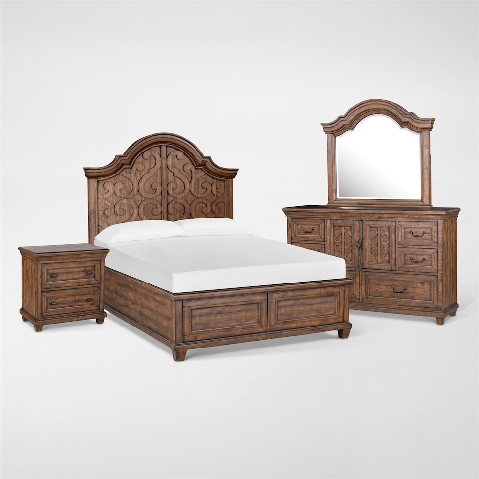charthouse bedroom light brown  pc queen bedroom   