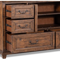 charthouse bedroom light brown dresser & mirror   