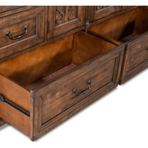 charthouse bedroom light brown dresser & mirror   