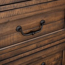 charthouse bedroom light brown dresser & mirror   