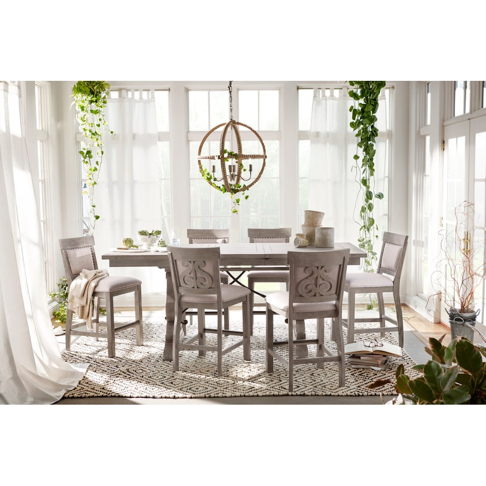 charthouse counter height gray  pc counter height dining room   