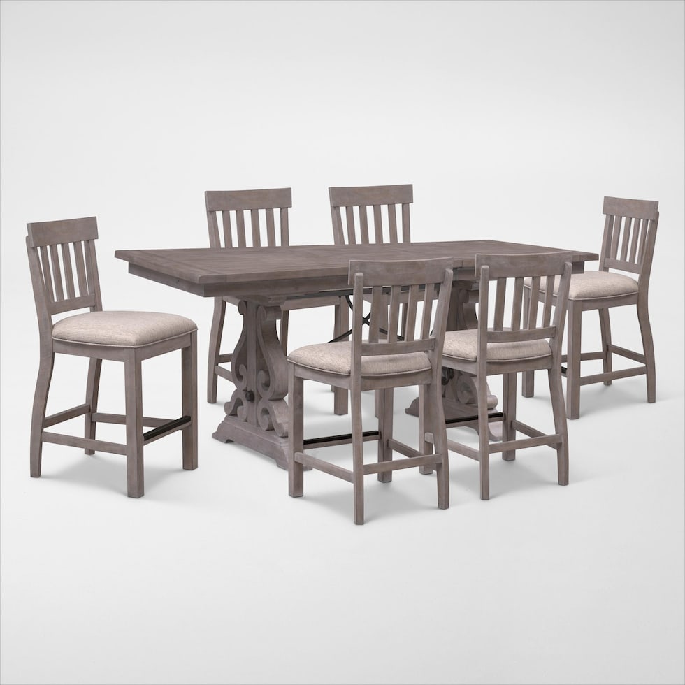 charthouse counter height gray  pc counter height dining room   