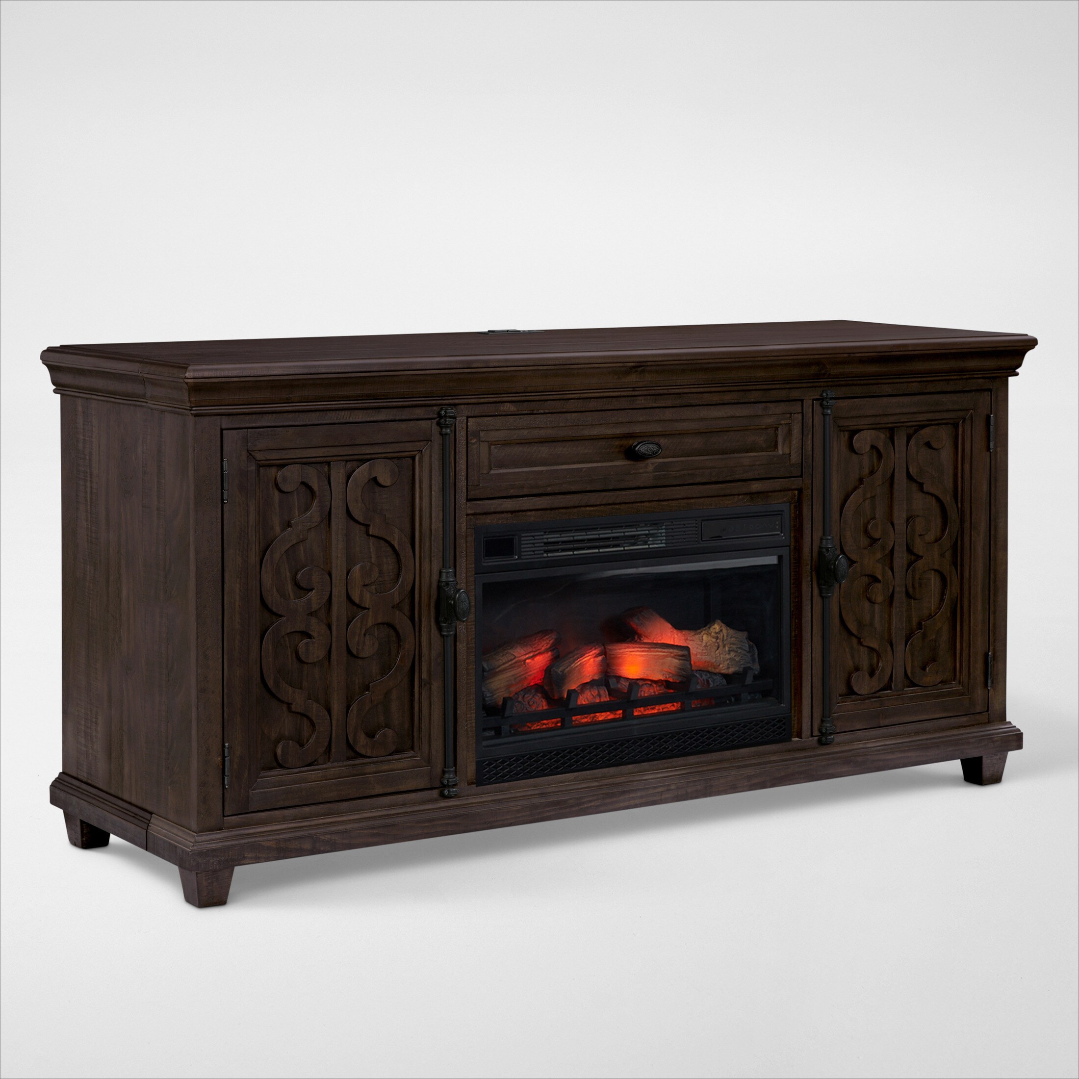 Value city tv stands deals with fireplace