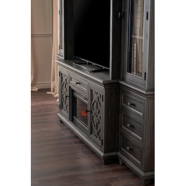 Charthouse 69" Fireplace TV Stand - Charcoal