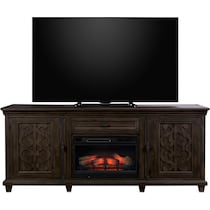 charthouse entertainment dark brown fireplace tv stand   