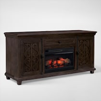 charthouse entertainment dark brown fireplace tv stand web   