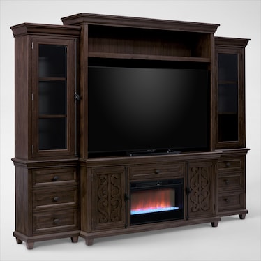 Charthouse Entertainment Wall with Fireplace