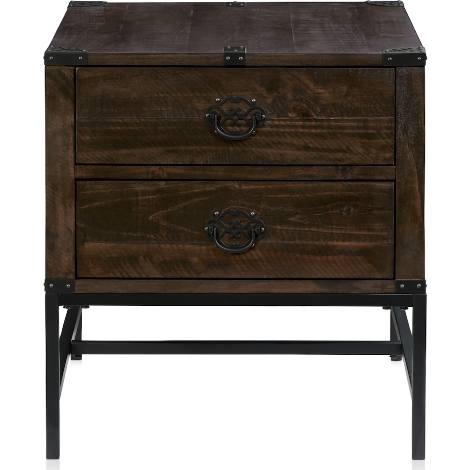 charthouse occasional dark brown end table   