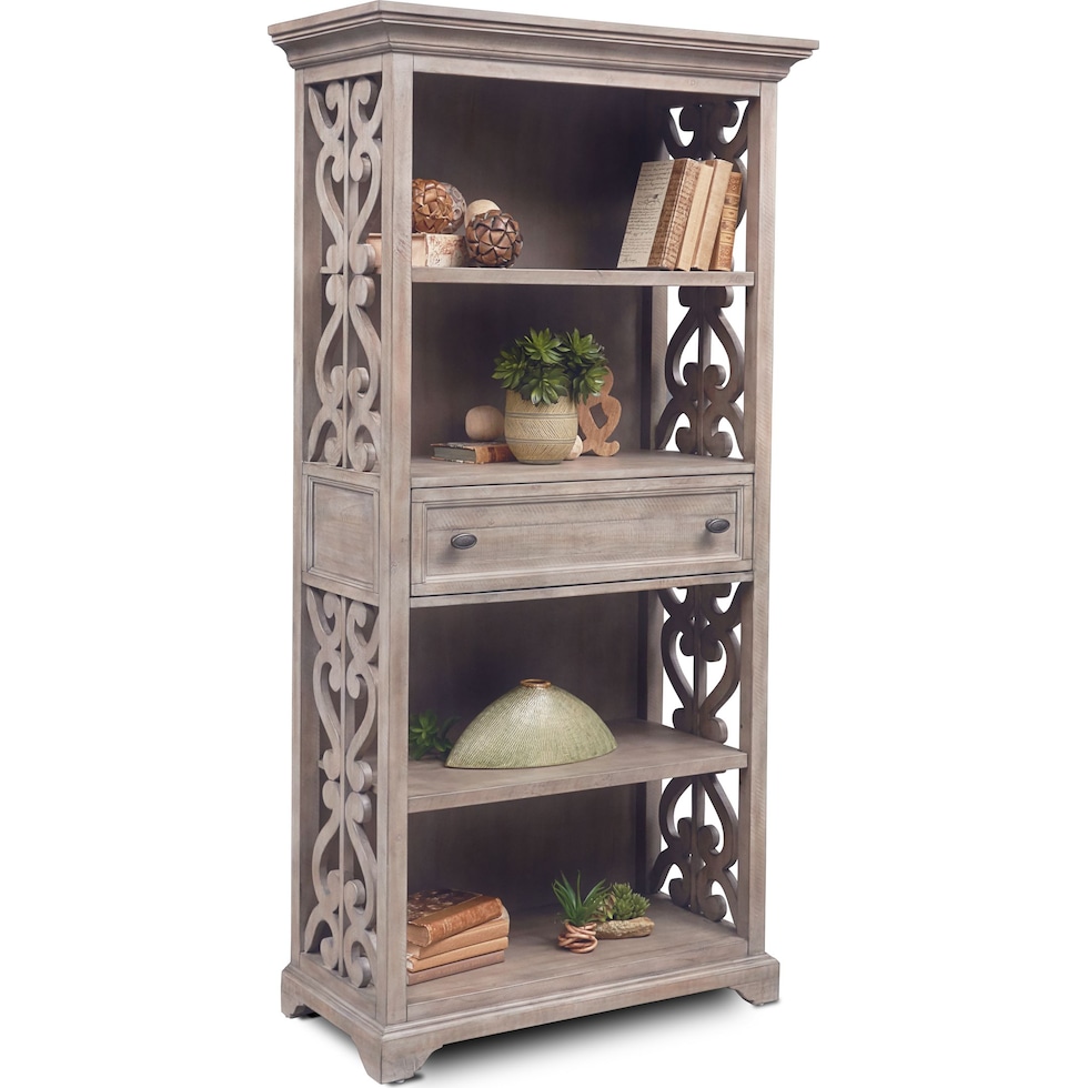 charthouse office gray bookcase   