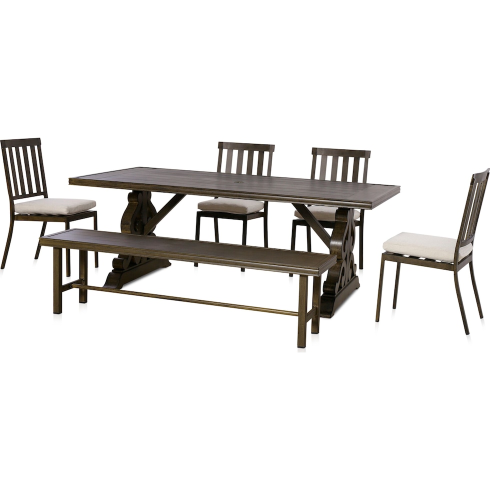 charthouse outdoor dark brown outdoor dinette   