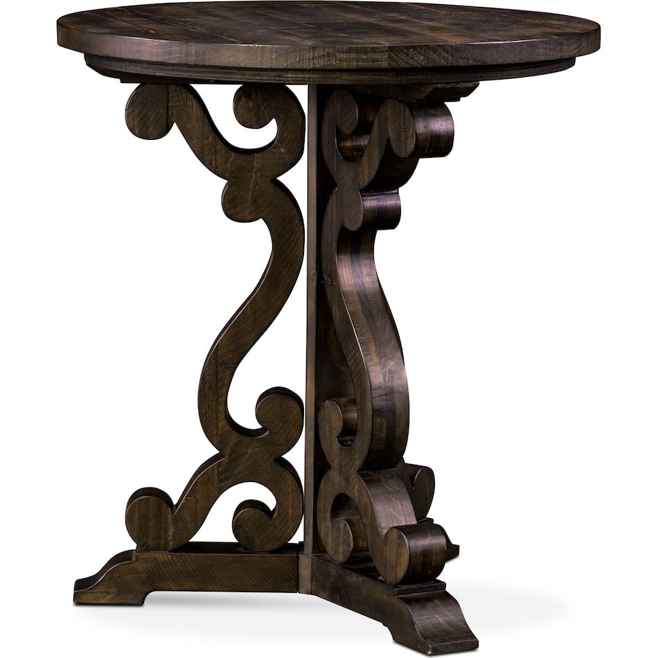 charthouse tables dark brown chairside table   