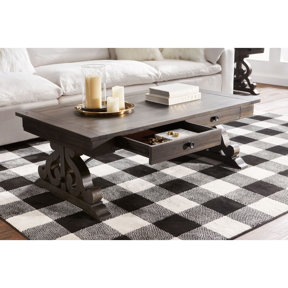 charthouse tables dark brown coffee table   