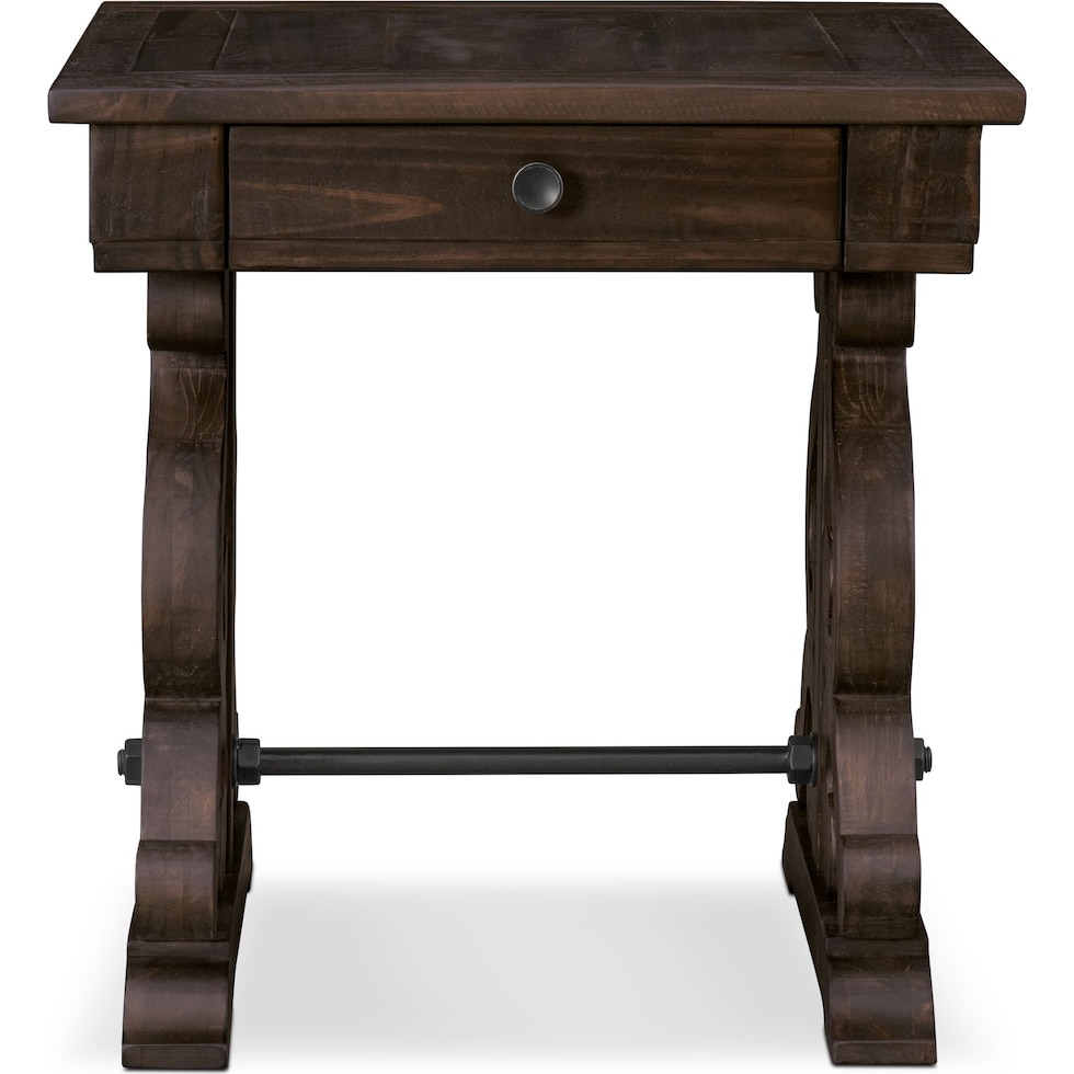 charthouse tables dark brown end table   