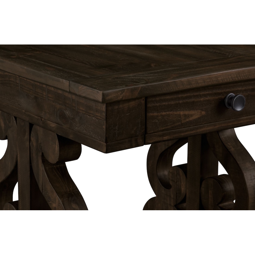 charthouse tables dark brown end table   