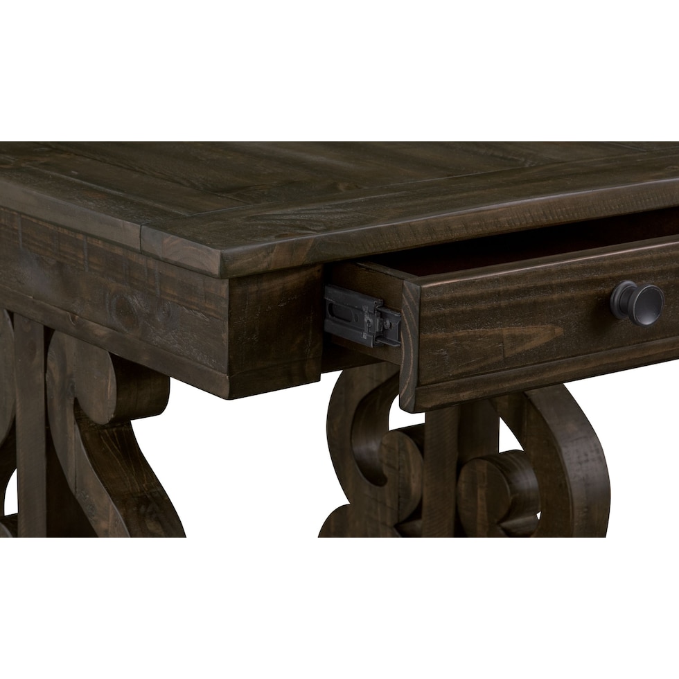 charthouse tables dark brown end table   