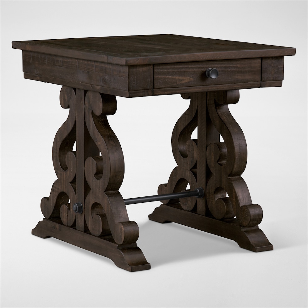 charthouse tables dark brown end table web   