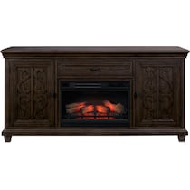 charthouse tables dark brown fireplace tv stand   