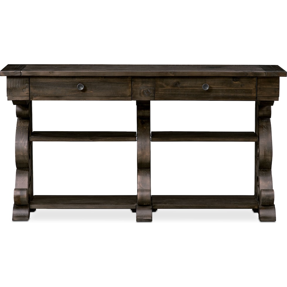 charthouse tables dark brown sofa table   