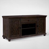 charthouse tables dark brown tv stand   