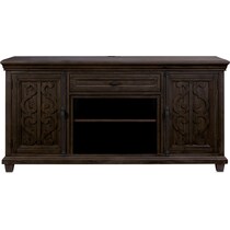 charthouse tables dark brown tv stand   
