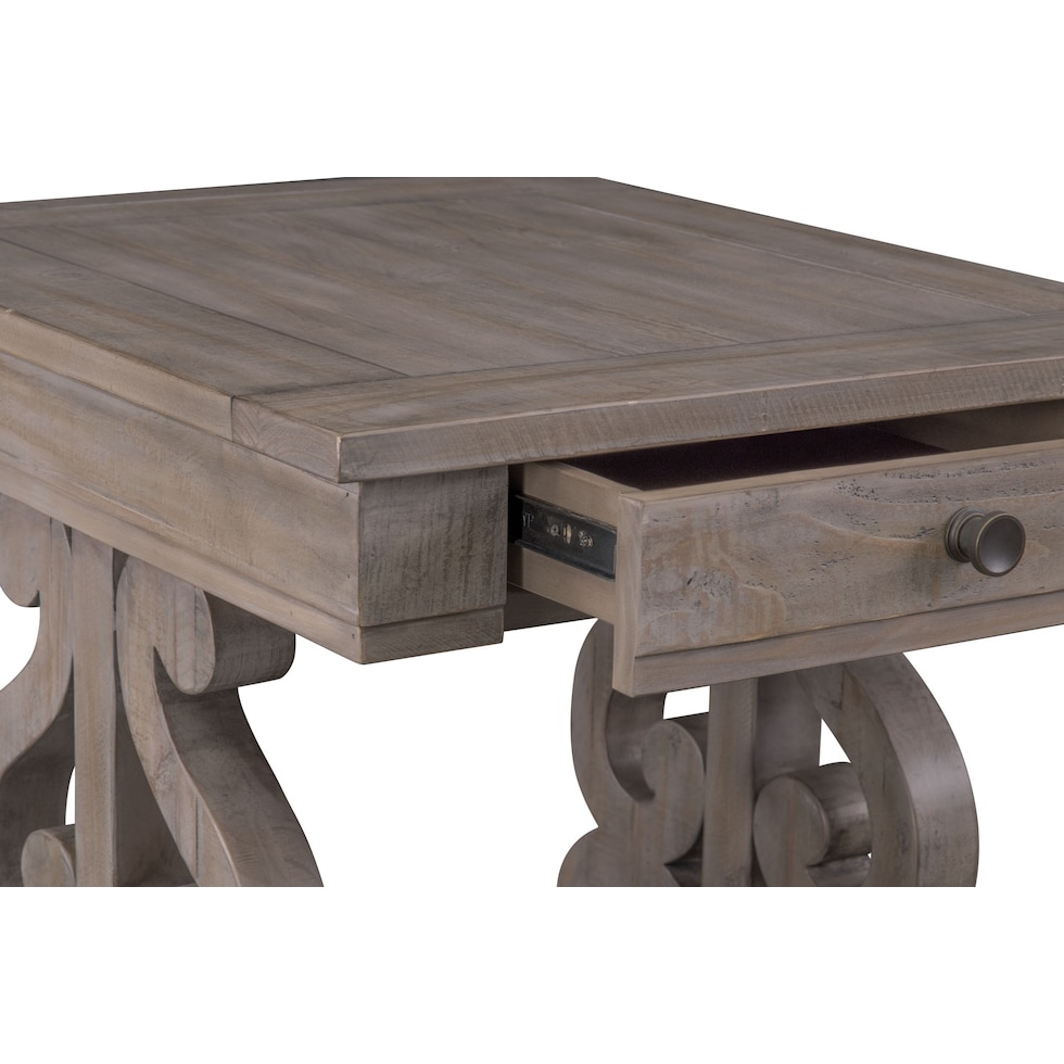 charthouse tables gray end table   