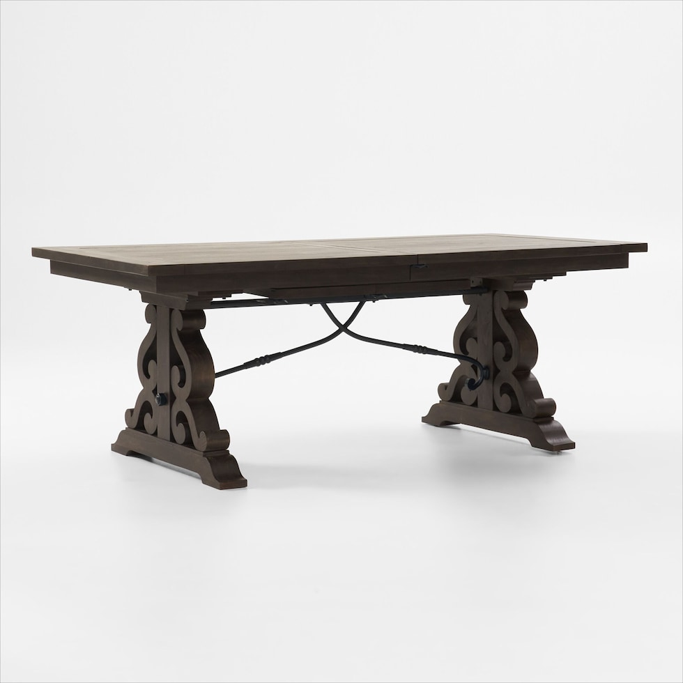 charthouse charcoal dining table   