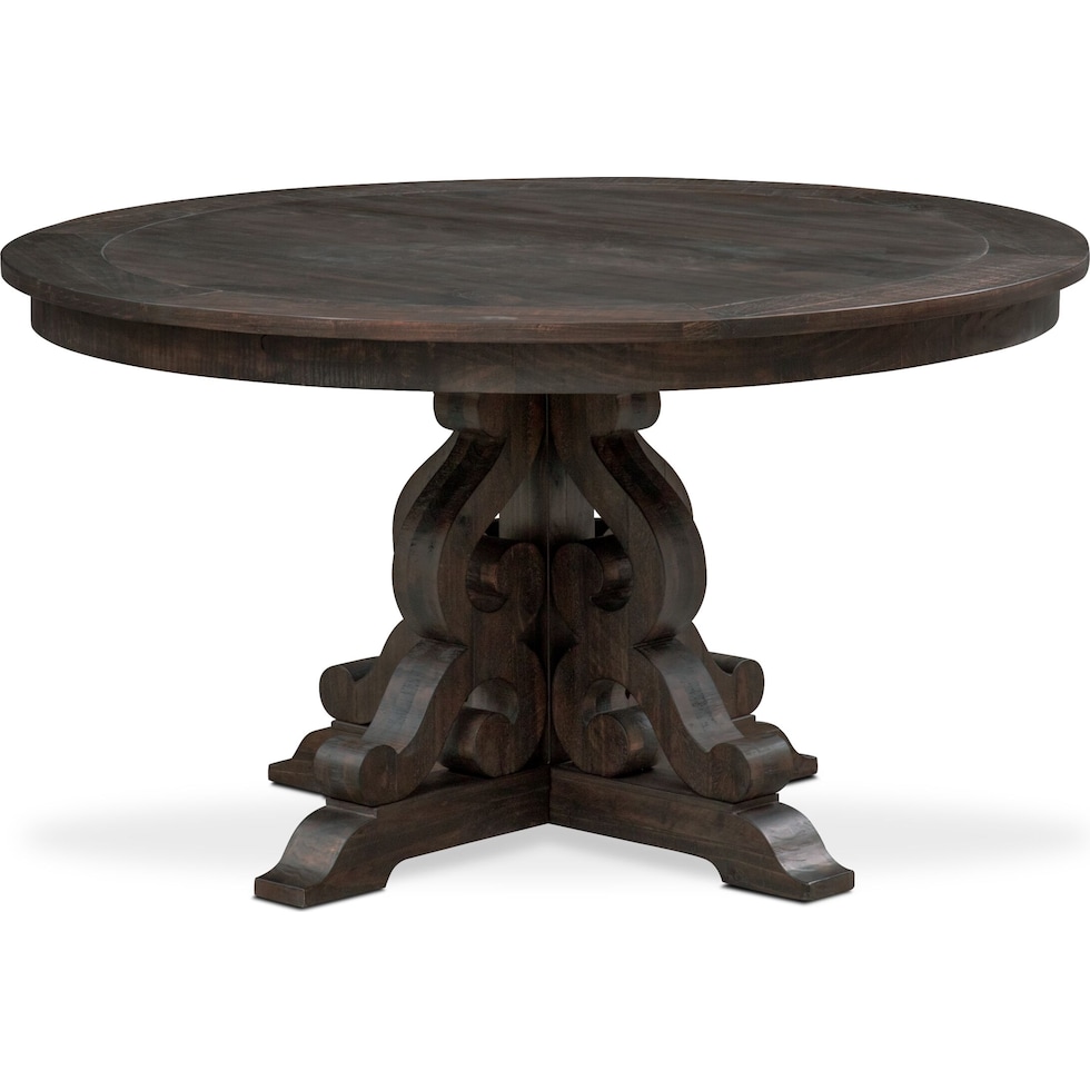 charthouse charcoal dining table   