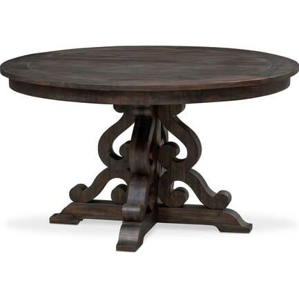 Charthouse Round Dining Table - Charcoal