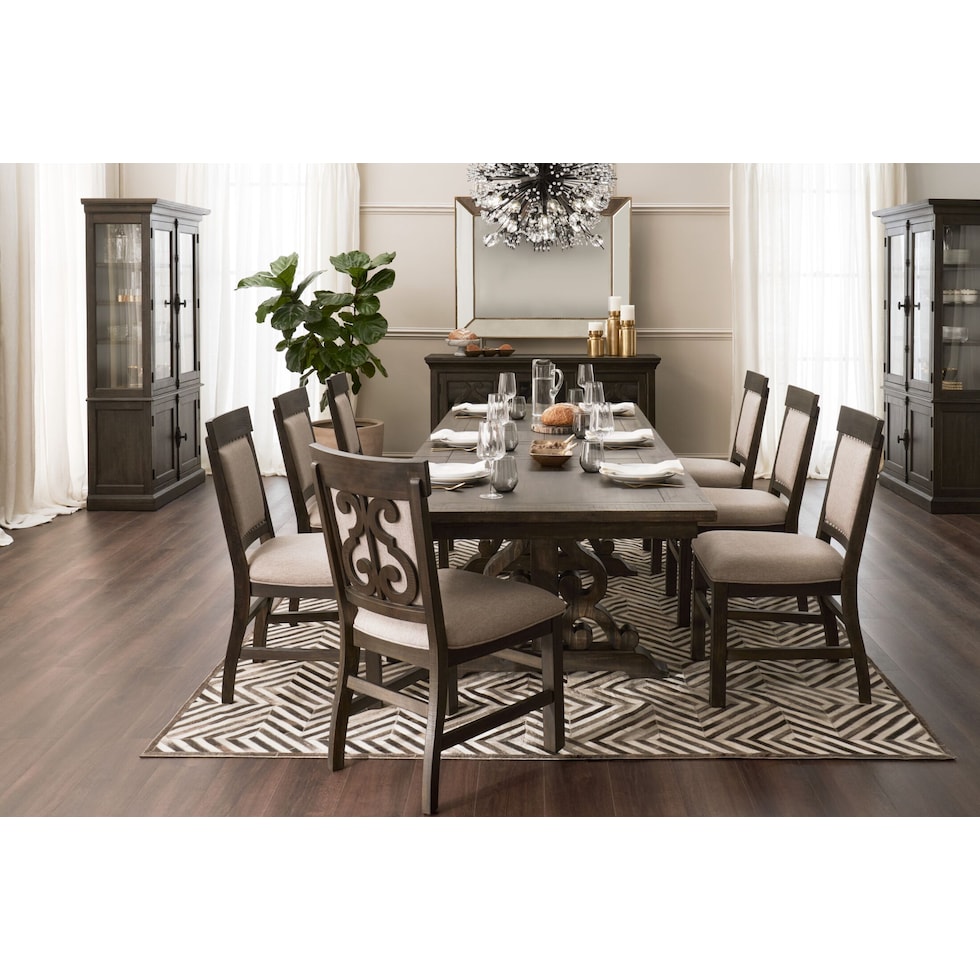 charthouse dark brown side chair   