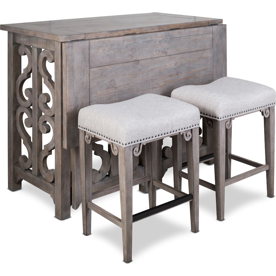 charthouse gray  pc counter height dining room   