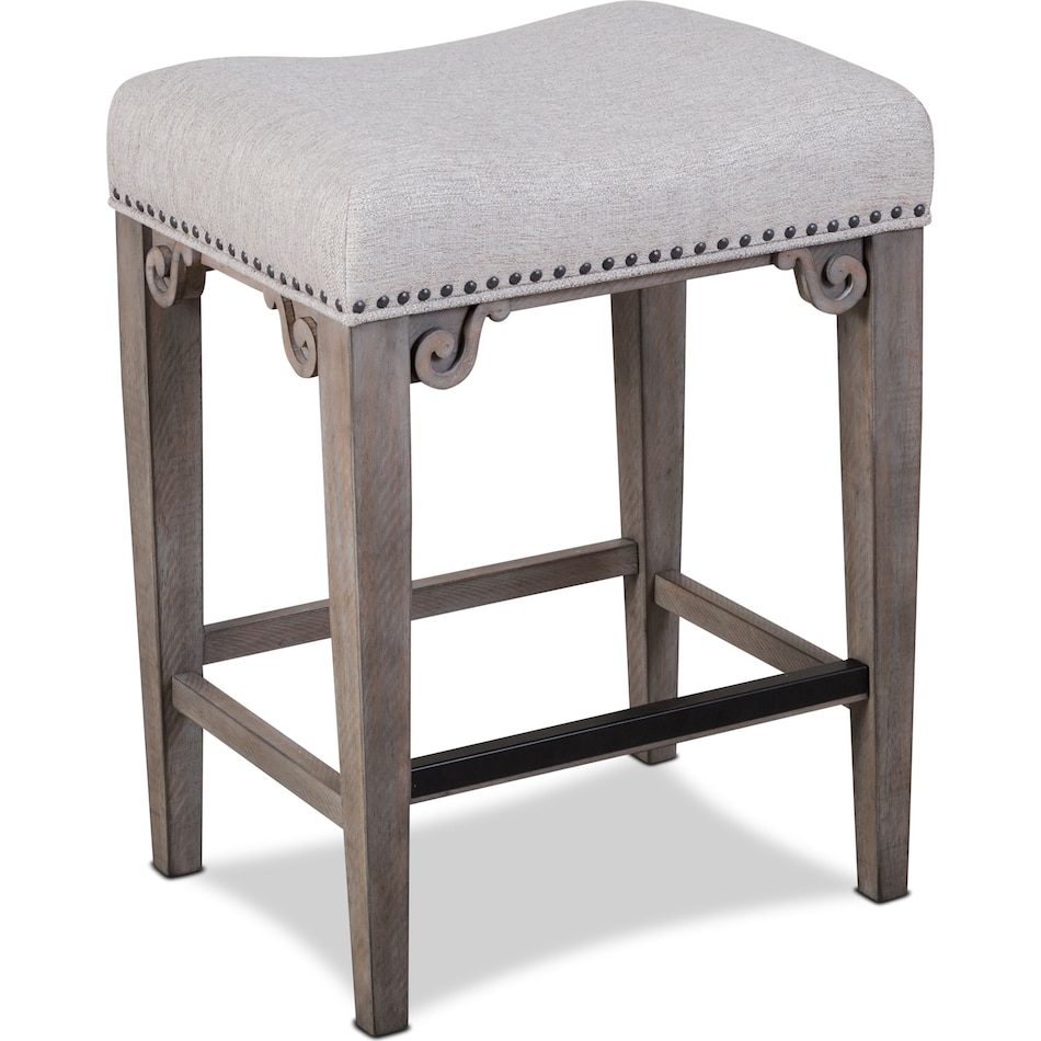 charthouse gray backless counter height stool   