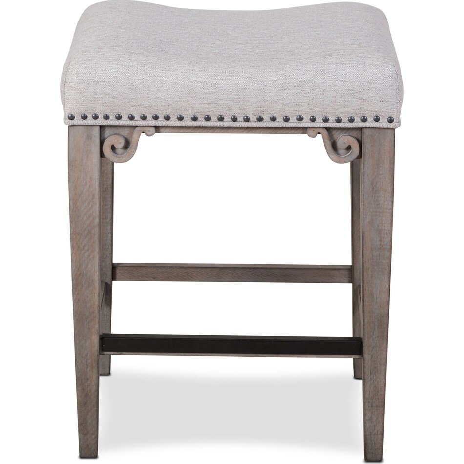 charthouse gray backless counter height stool   
