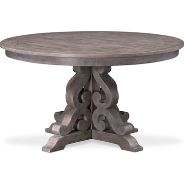 Charthouse Round Dining Table - Gray