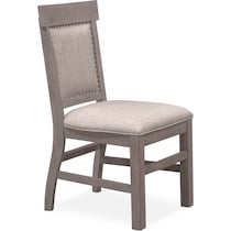 charthouse gray upholstered side chair   