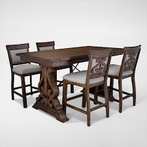 charthouse light brown  pc counter height dining room web   
