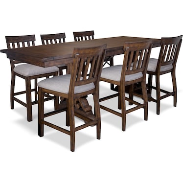 Charthouse Counter-Height Dining Table and 6 Stools