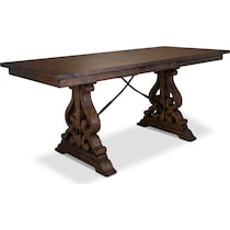 charthouse light brown counter height dining table   