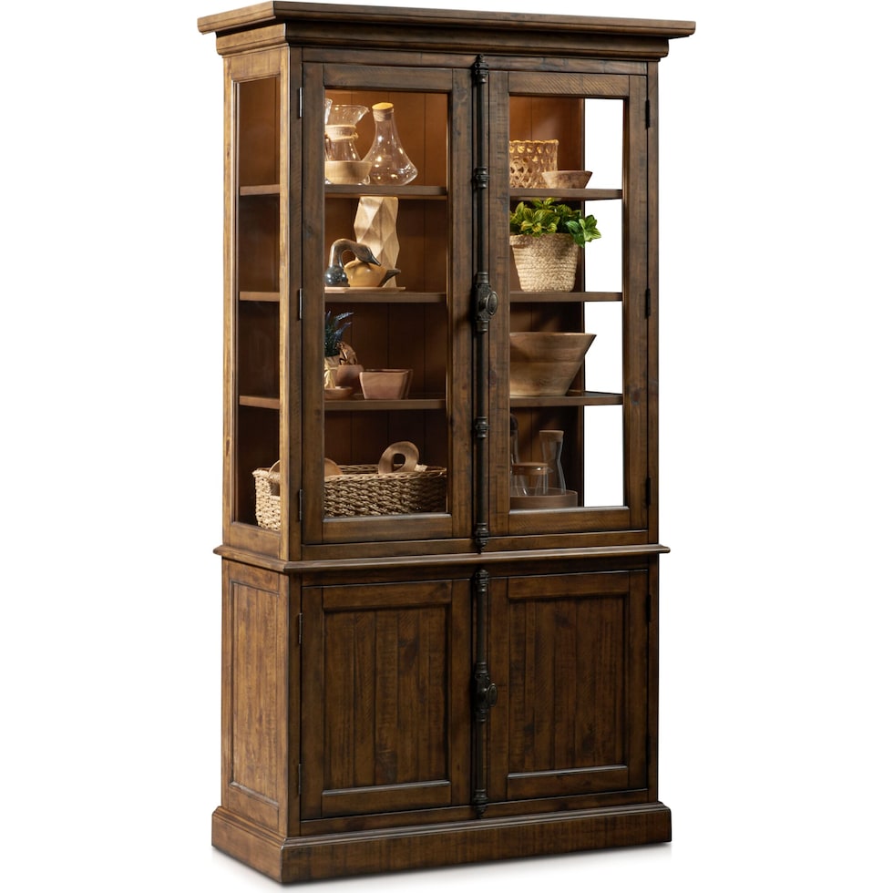 charthouse light brown curio   