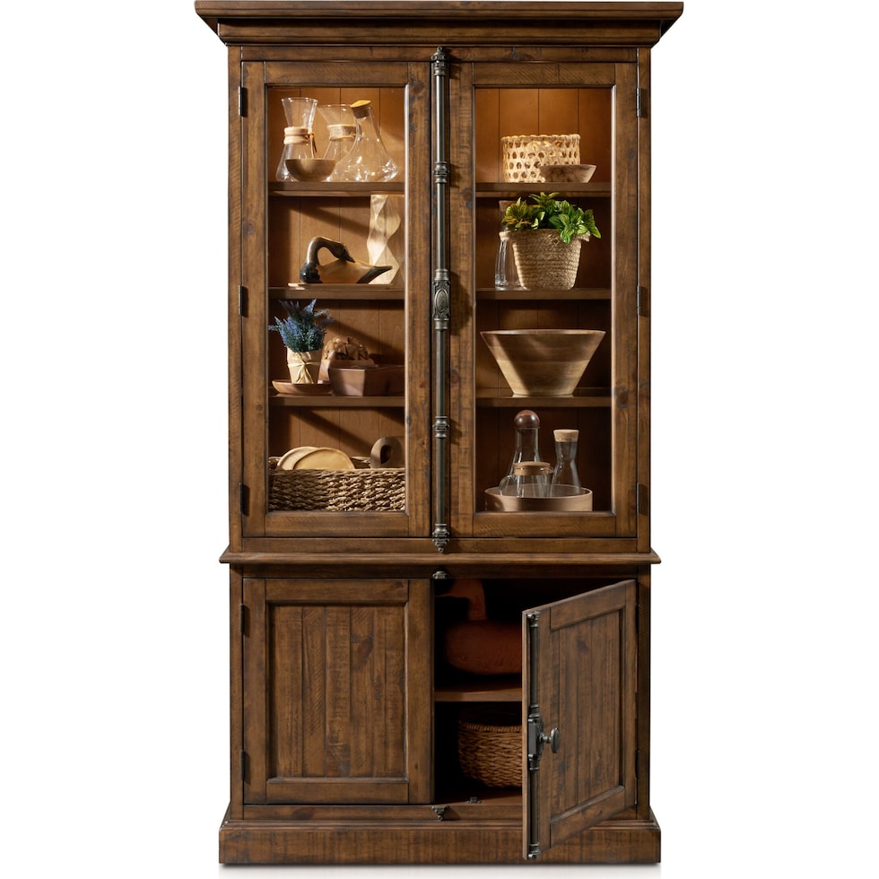charthouse light brown curio   