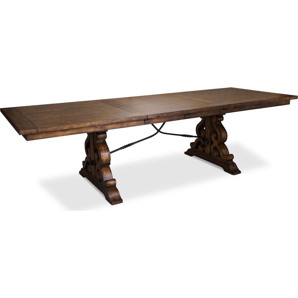 charthouse light brown dining table   