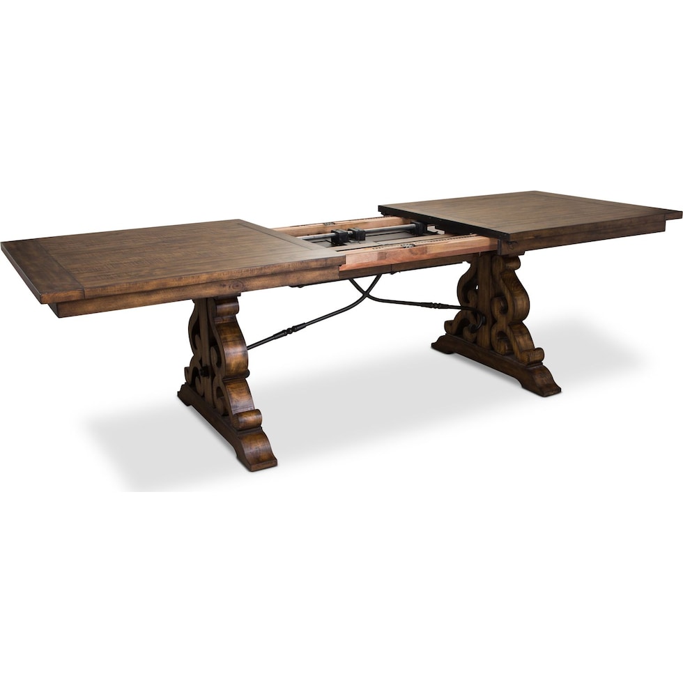 charthouse light brown dining table   