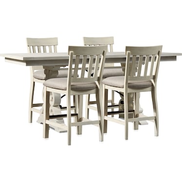 Charthouse Counter-Height Dining Table and 4 Stools