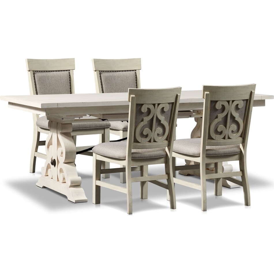 Charthouse Rectangular Dining Table and 4 Upholstered Side Chairs