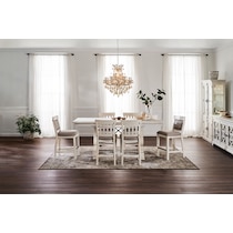 charthouse white  pc counter height dining room   