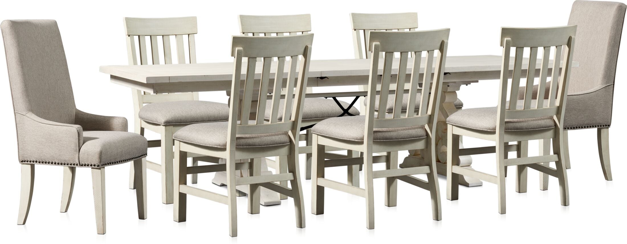 set of 6 dining chairs white