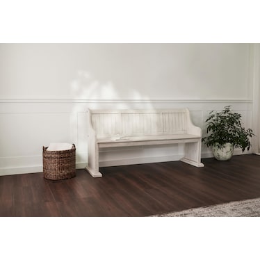Charthouse Dining Bench - Alabaster