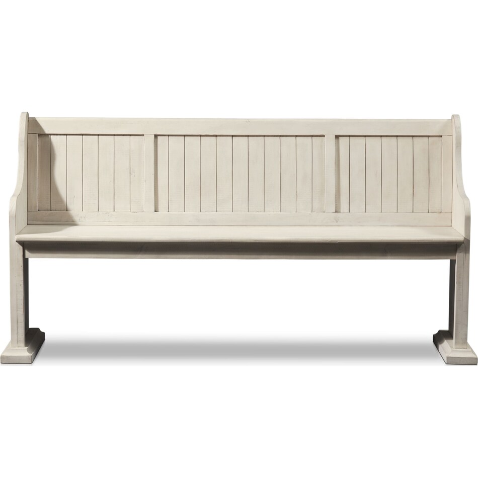 charthouse white dining bench   